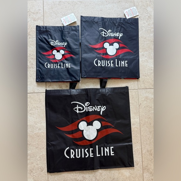 Disney Handbags - Disney Cruise Line Mickey Minnie Mouse Reusable Tote Bag Set of 3 DCL NWT